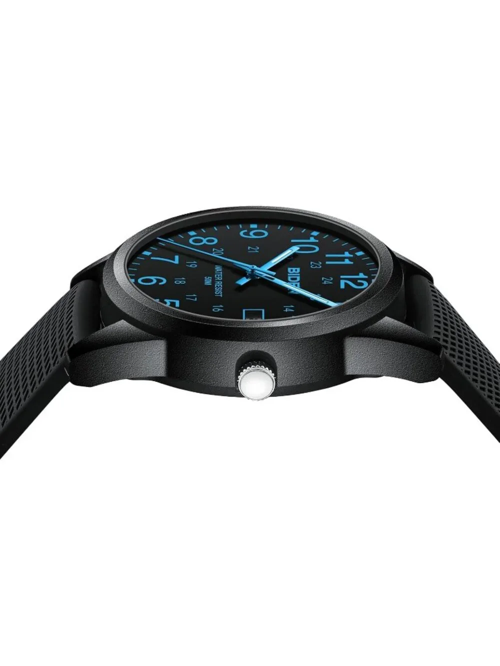 Men Black Blue Analog Quartz Unisex Medical Professionals Waterproof Nurse Watch